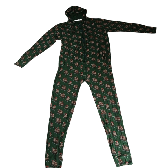 MeUndies Unisex Sledding Hedgehog Onesie Pajamas - Picture 1 of 8